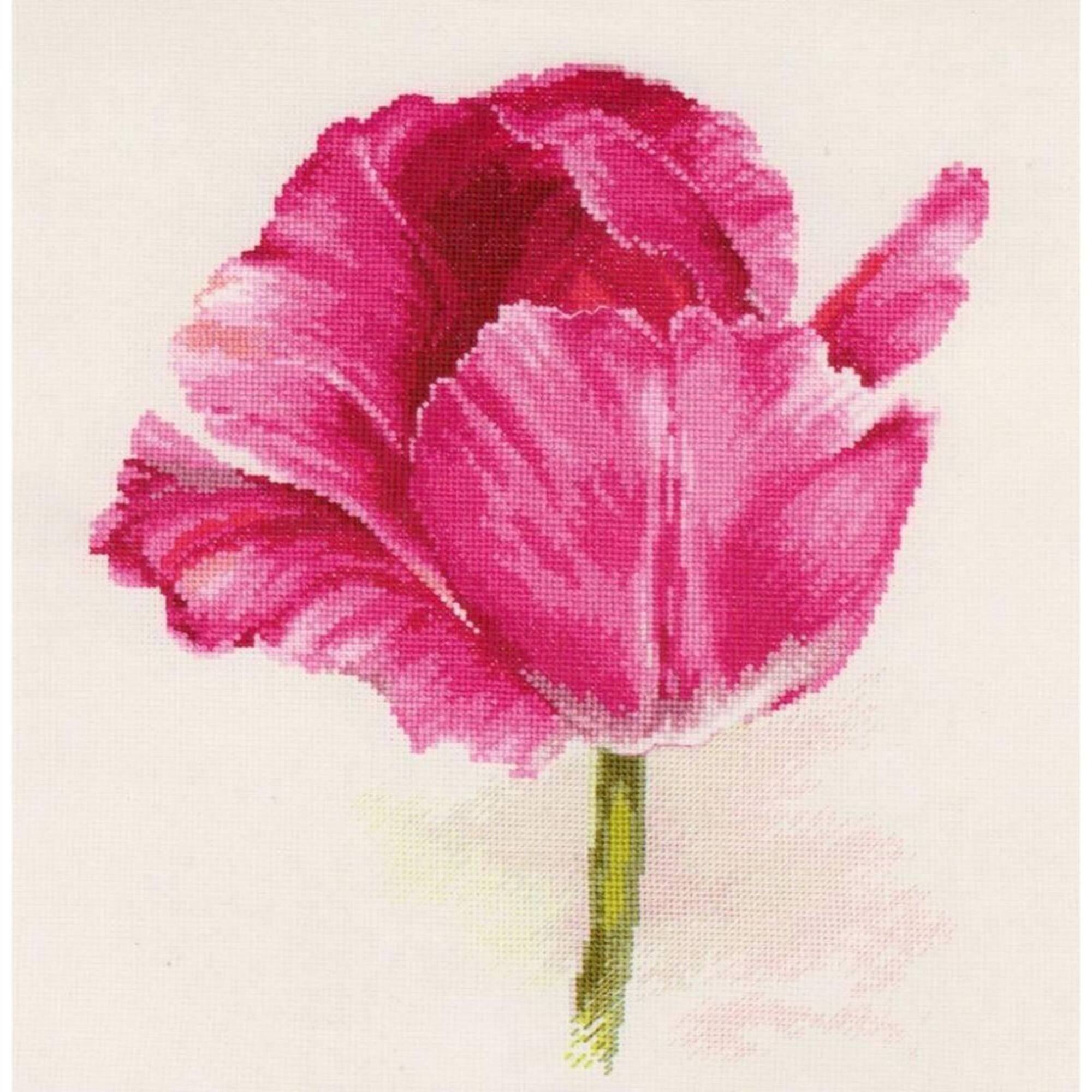 Alisa Tulips. Crimson Glow Cross Stitch Kit